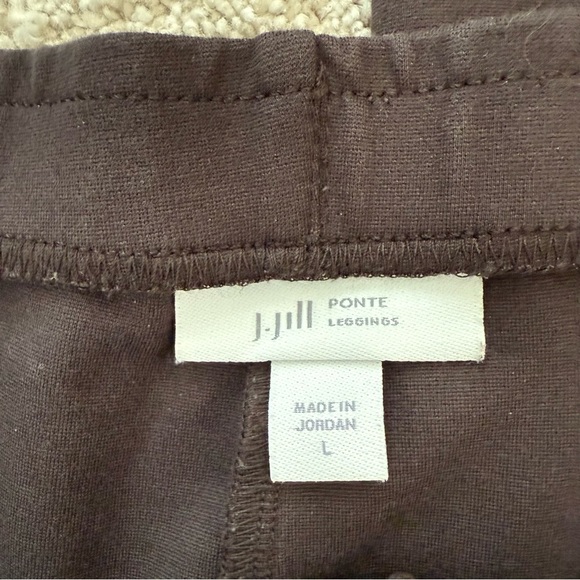 J Jill Pants Womens Ponte Slim Leg Pull On Hem Slits Stretchy Casual Career Sz L - Picture 6 of 11